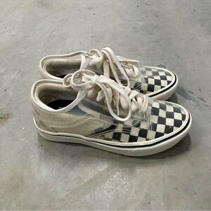 Vans Comfycush Slip-Skool Checkerboard‎ Clear Lifestyle Shoes Women 5 Boys 3.5